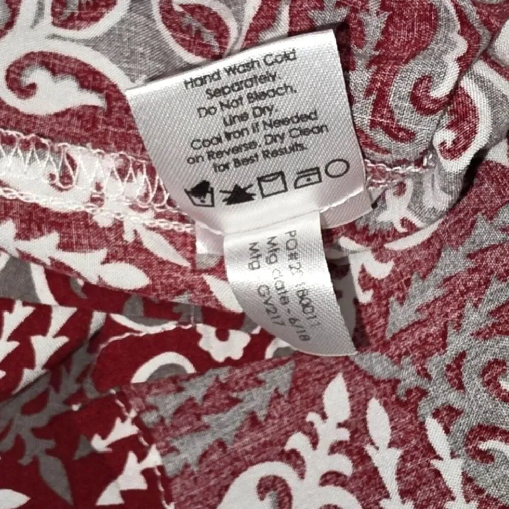 All for Color Sarah V-Back Shift- Crimson/White Dress Size Small - Picture 9 of 9